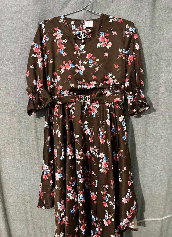 Floral Print Midi Dress