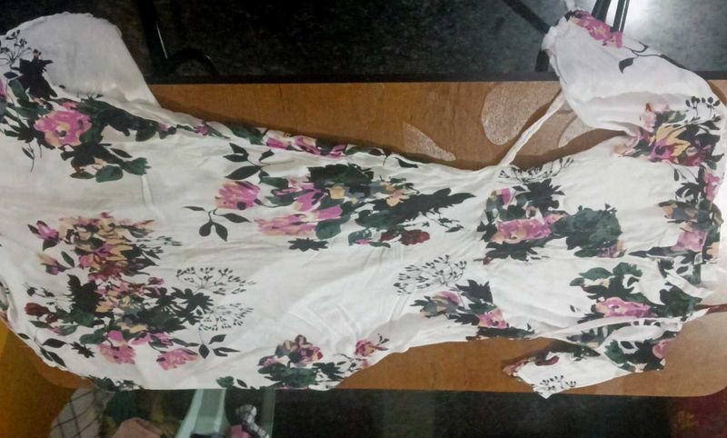 Floral White Dress