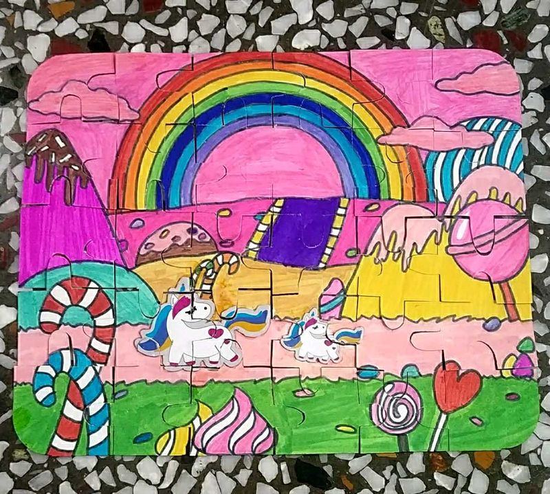 💗✨Unicorn Candy Land Puzzle🦄🌸