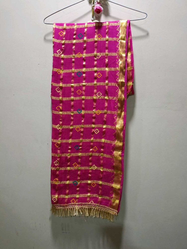 Hot Pink Cotton Dupatta 🩷