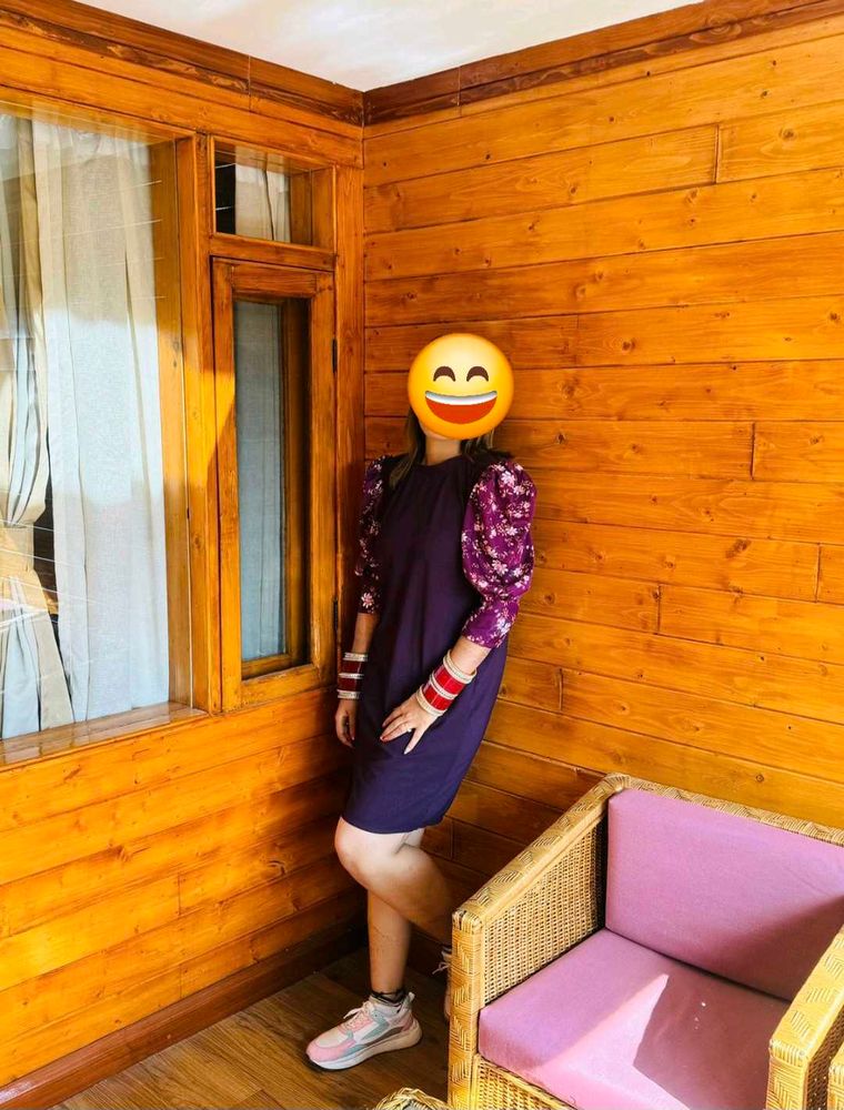 Stylish Purple Mini Dress