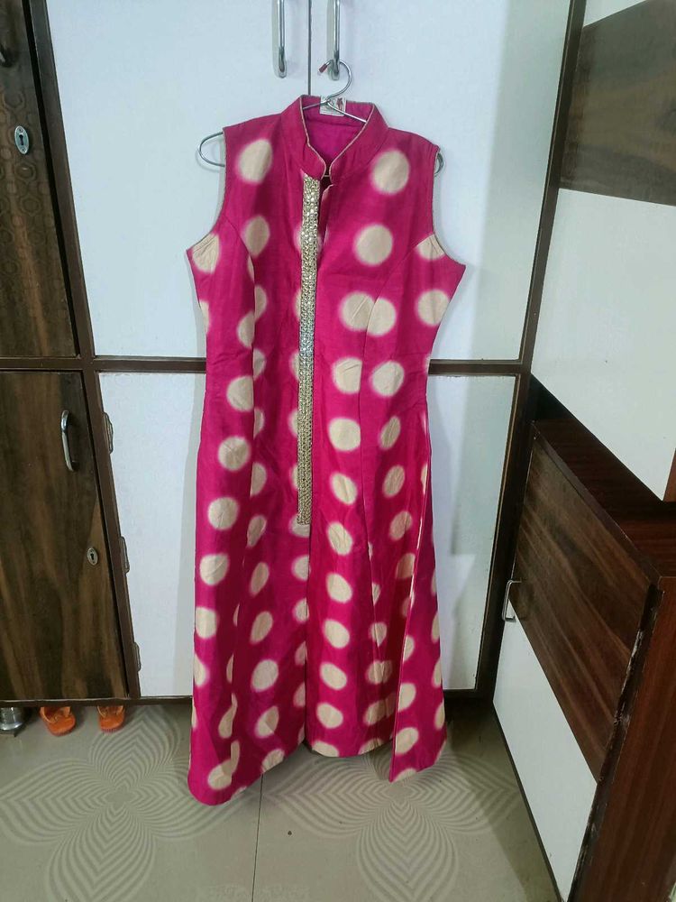 Pink Polka Dot Kurta