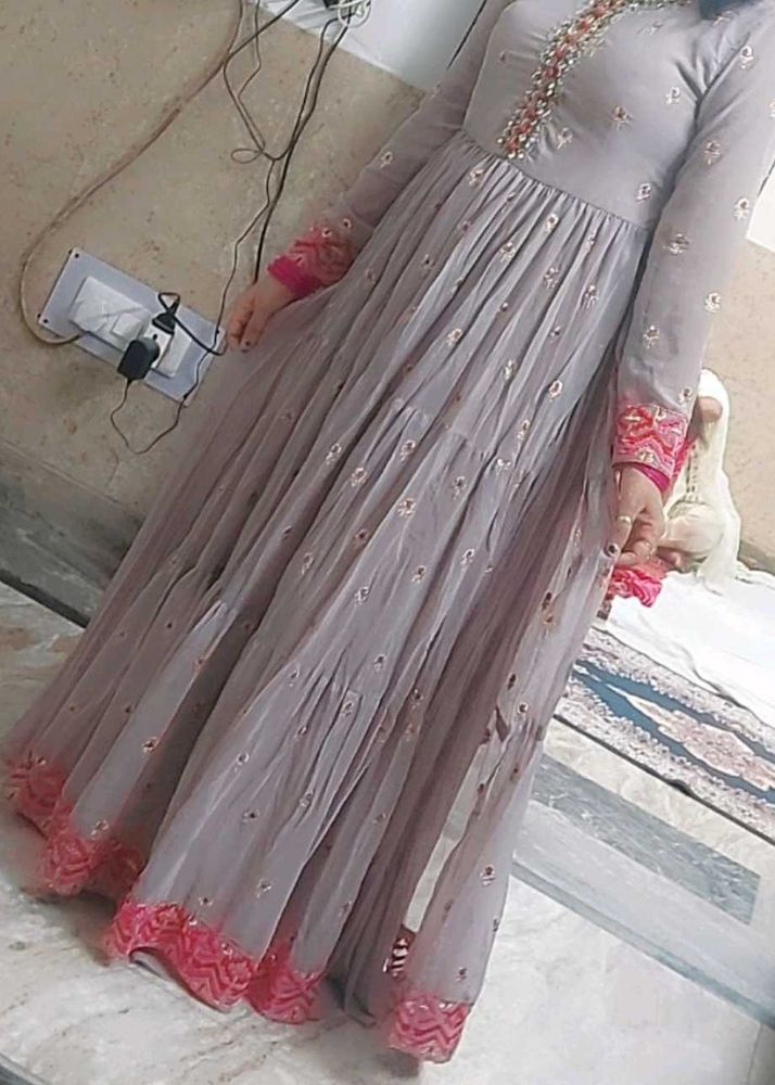 Nyra Cut Suit With Heavy Palazzo And Dupatta.