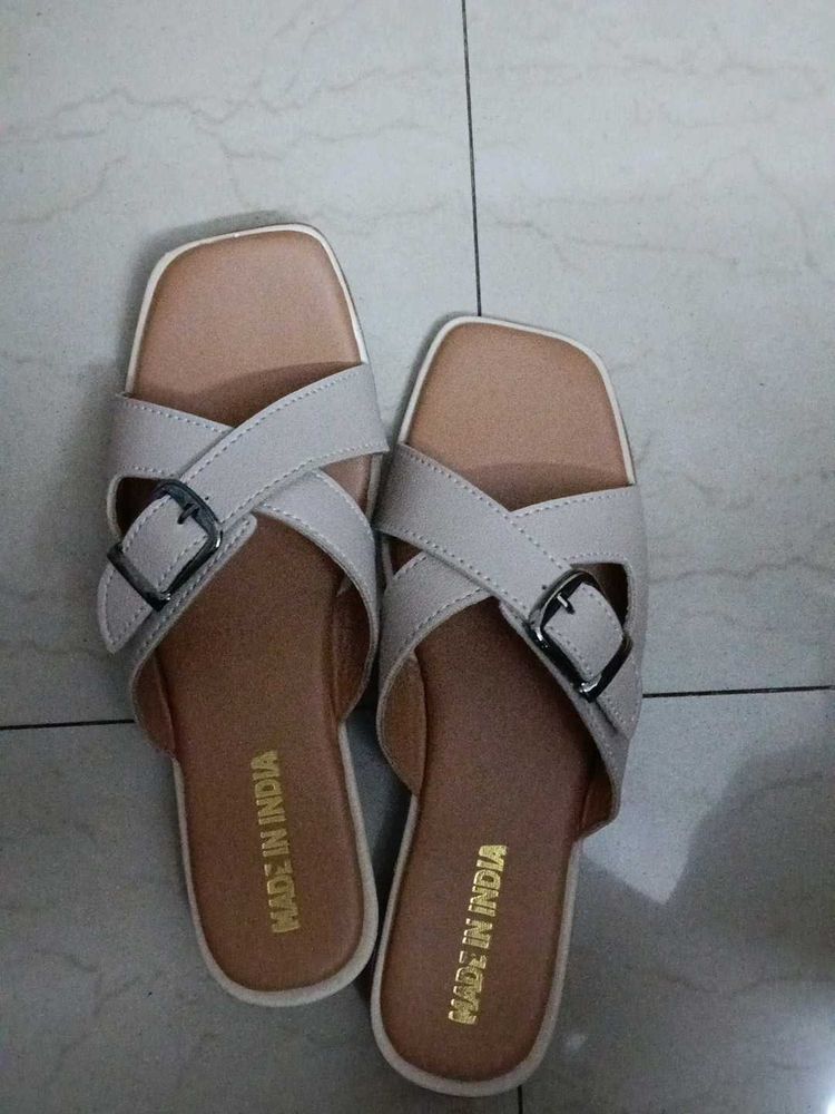 Stylish White Crisscross Sandals