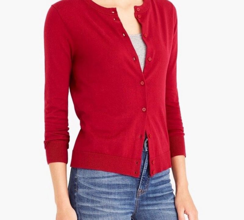 LIGHT RED CARDIGAN - SMALL