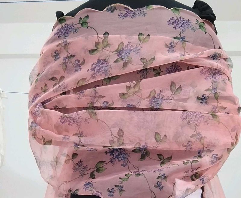 Floral Pink Dupatta
