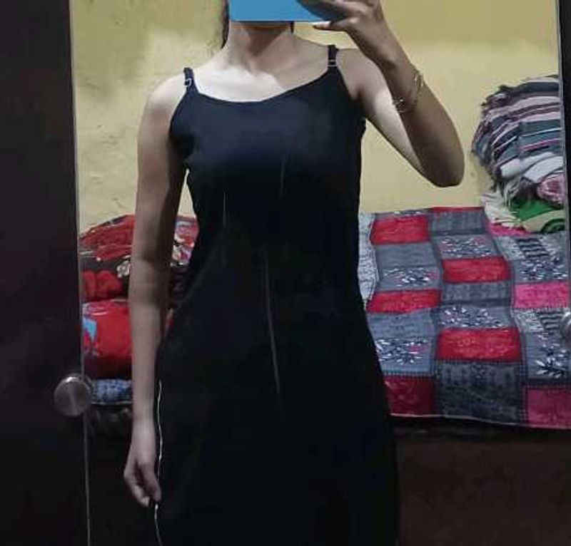 Sleek Black Slip Kurta Set