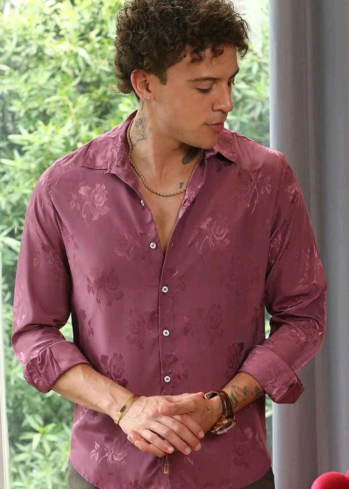 Purple Floral Shirt