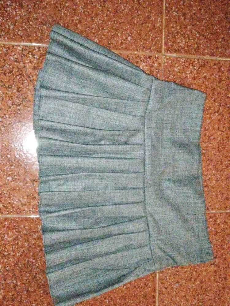 Pleated Mini Skirt
