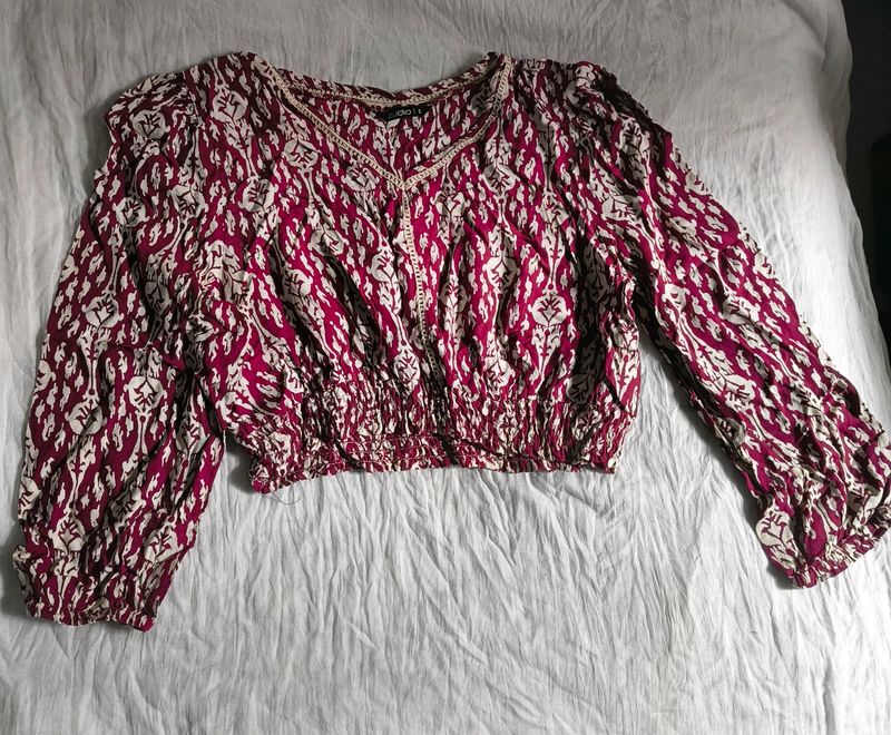 New Zudio 3/4 Sleeve Crop Top❤️