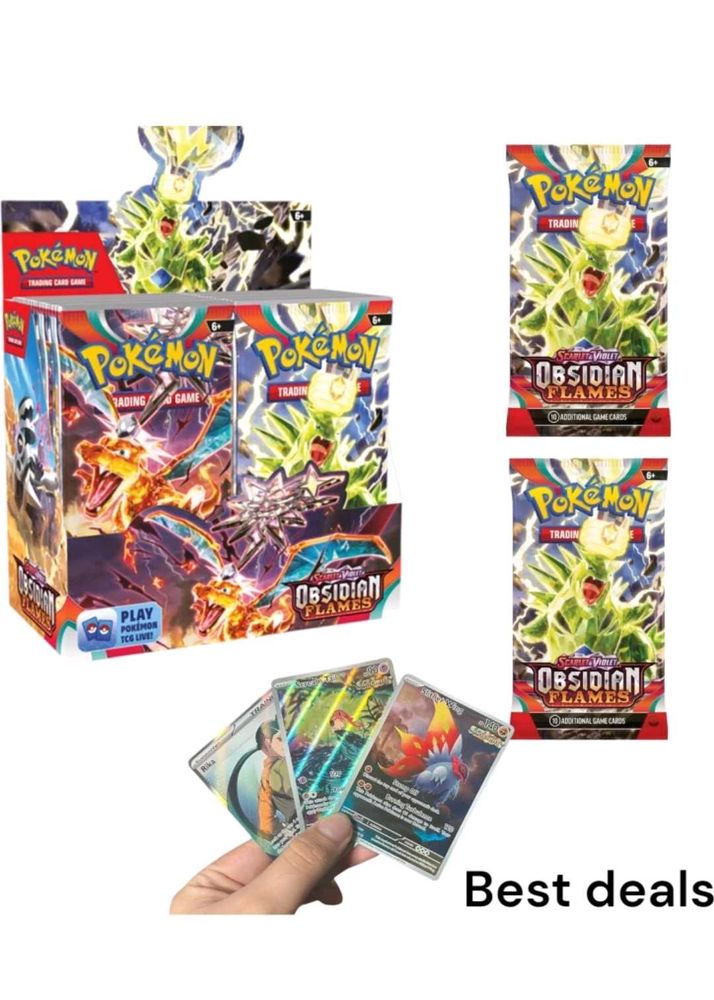 Pokemon Obsidian Flames Booster Box &amp; Packs!