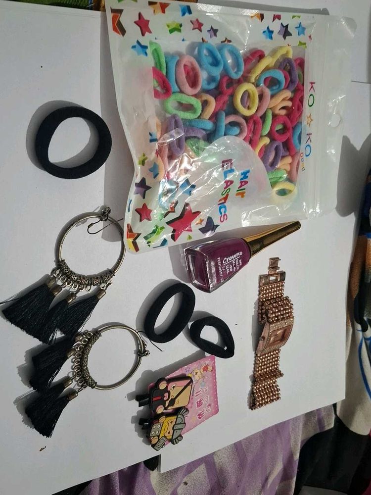 Hair Accessories Bundle And A Watch