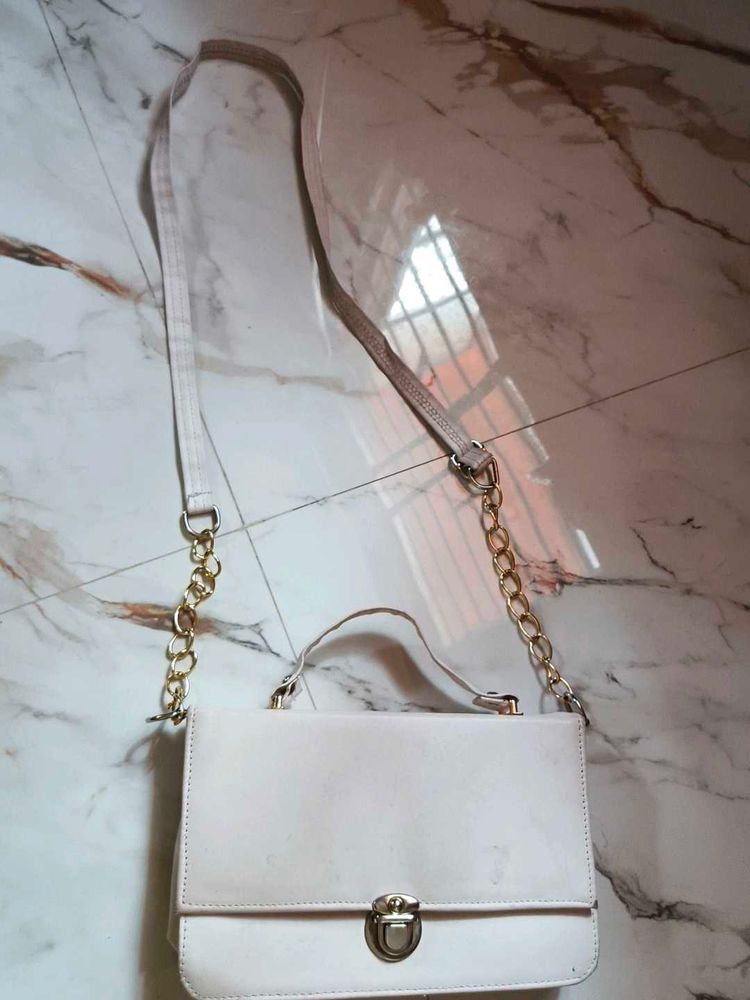 Cream Crossbody Bag