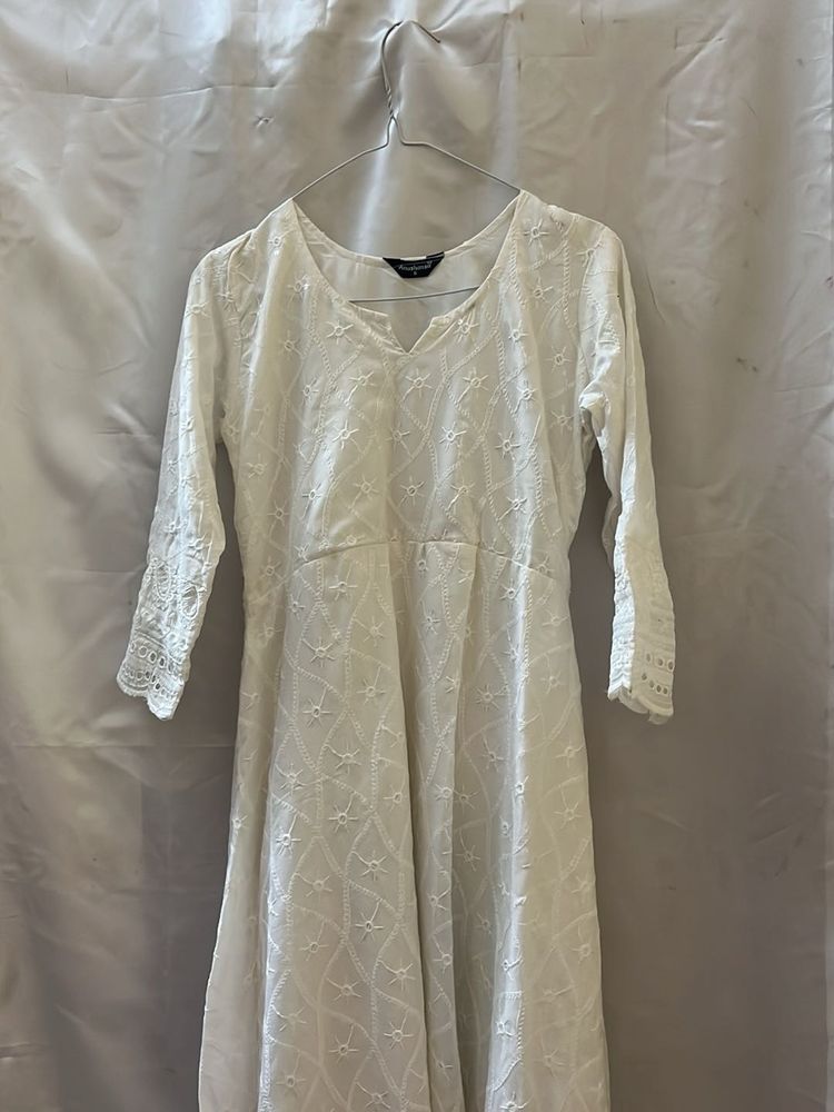 White Embroidered Dress