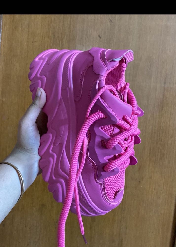 Pink Chunky Sneakers