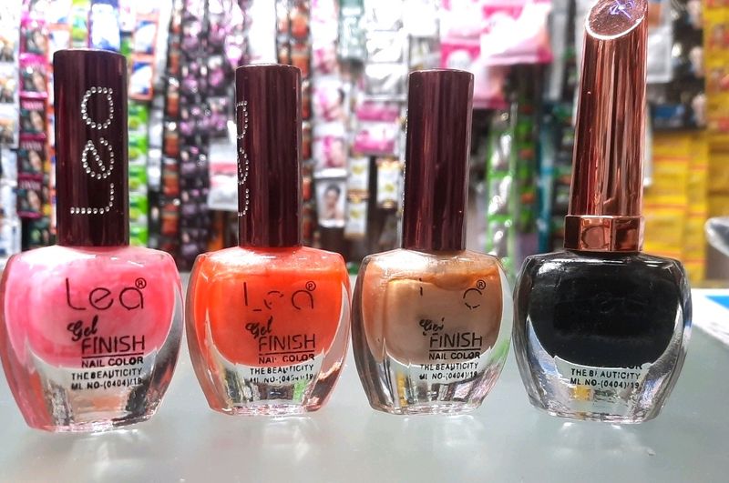 Lea Gel Finish . Nail Paint.. Pack Of 4. Unused