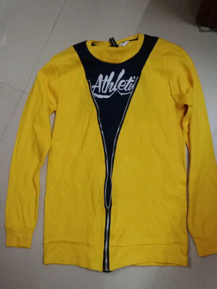 Yellow &#39;Athletic&#39; Sweatshirt