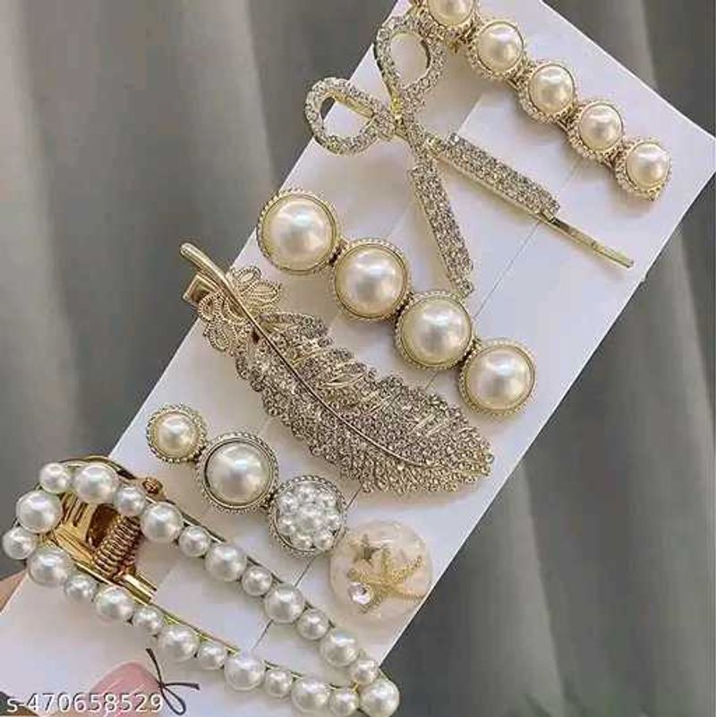 Pearl Hair Clip Set