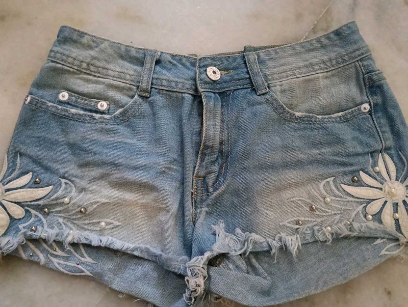 Daisy Denim Shorts