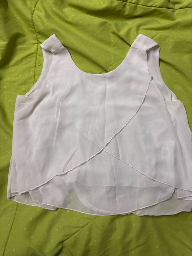 White Crop Top From AND