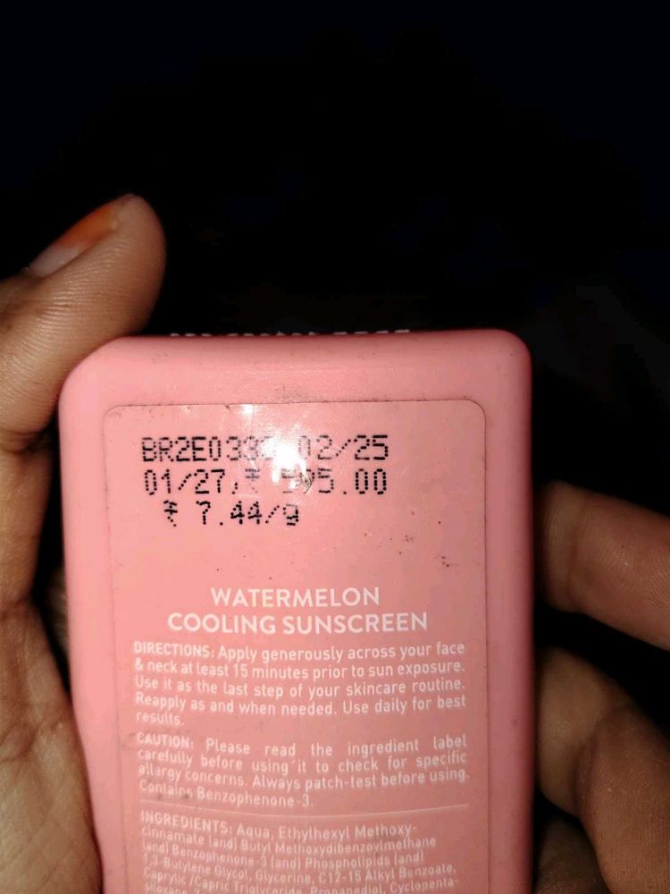 Watermelon Cooling Sunscreen
