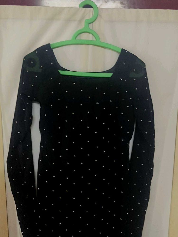 Elegant Black Party Kurtha