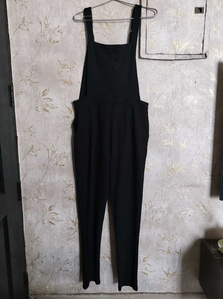 Black Dungaree Overalls