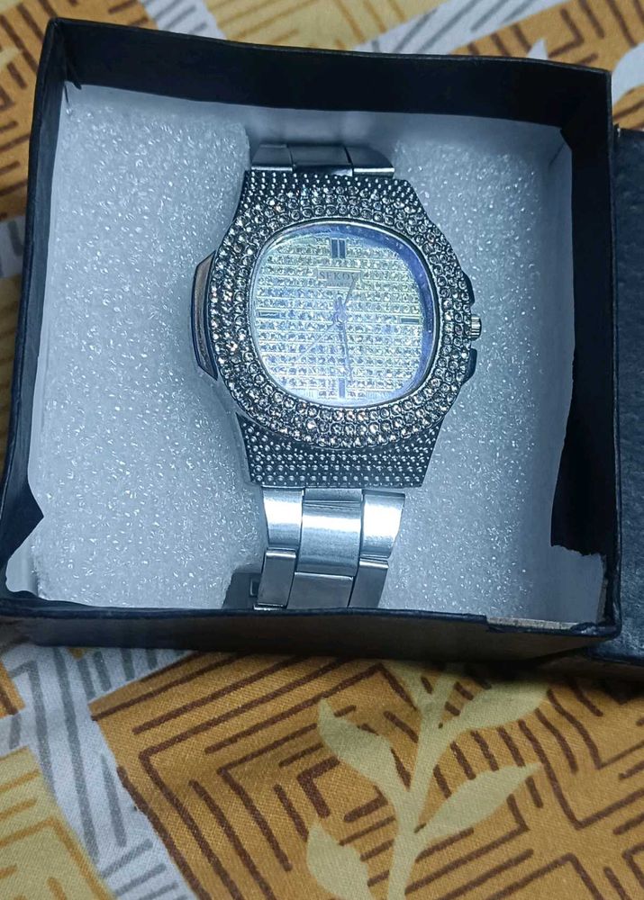 Sekou White 🤍 Diamond Men&#39;s Watch
