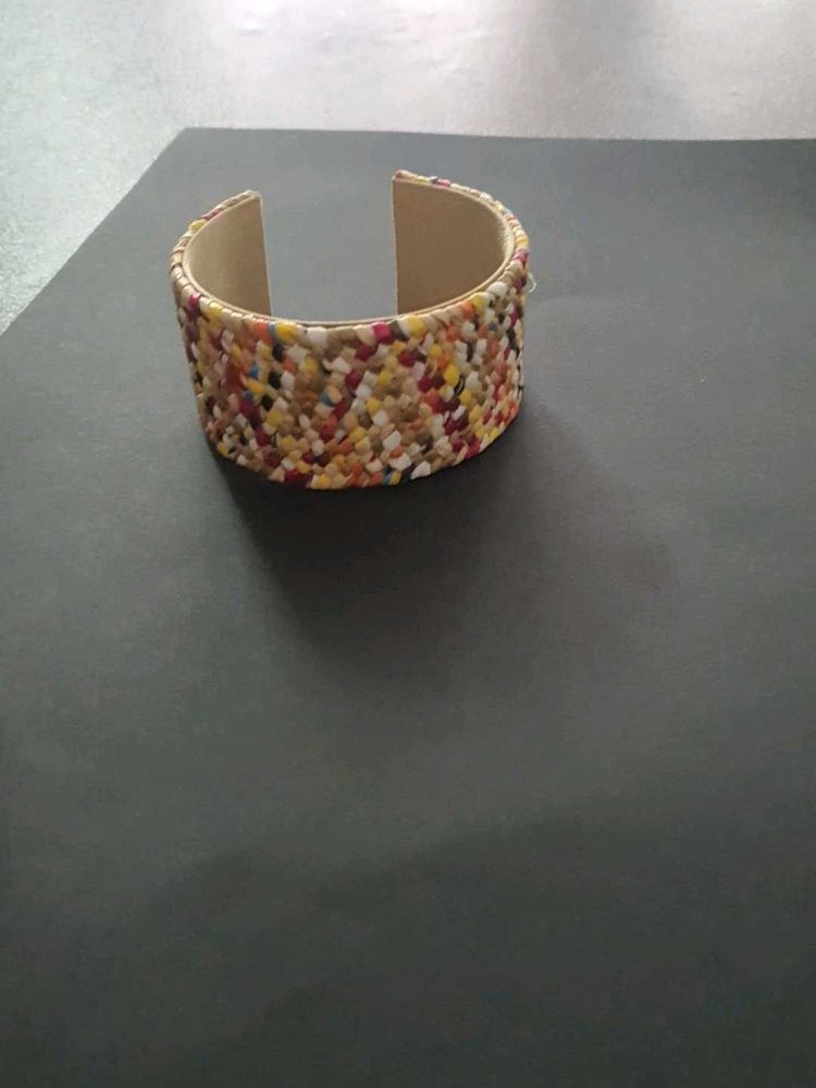 Multicoloured Raffia Braclat