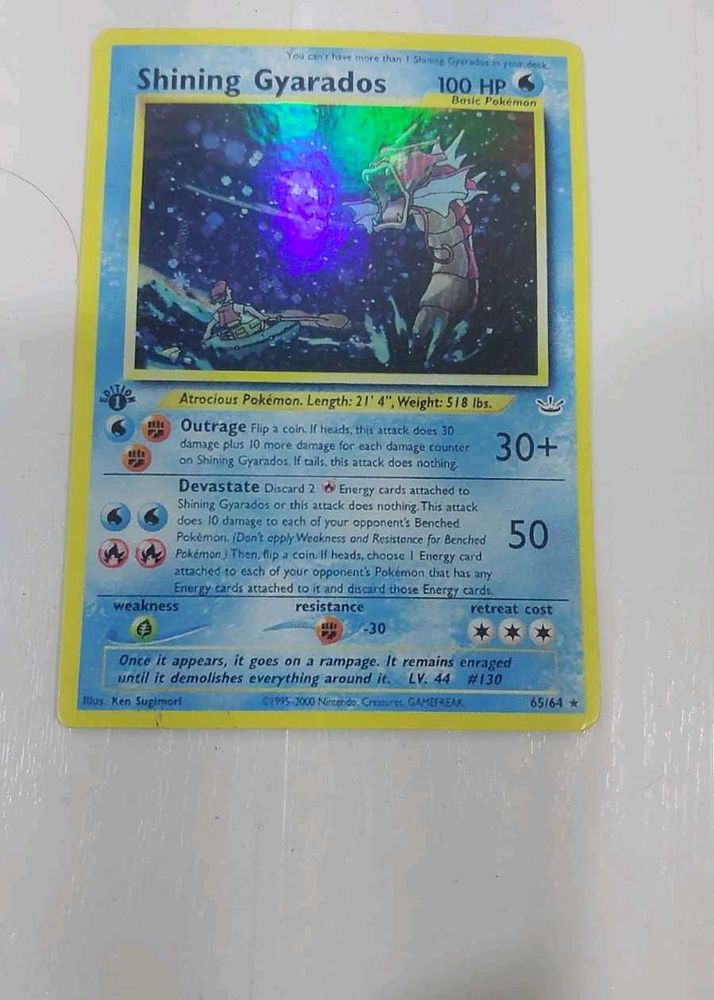 Shining Gyrados Pokemon Card (KO/knockoff)
