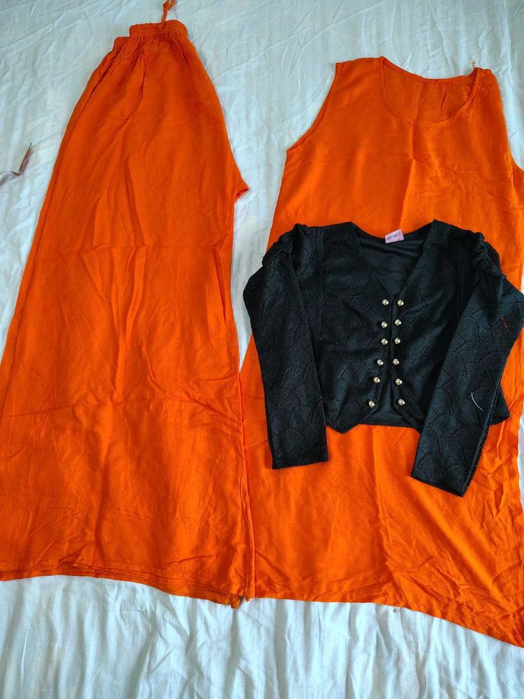 Kurti Plazzo With Jacket