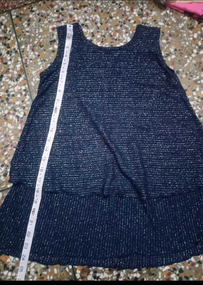 Sparkly Navy Sleeveless Top