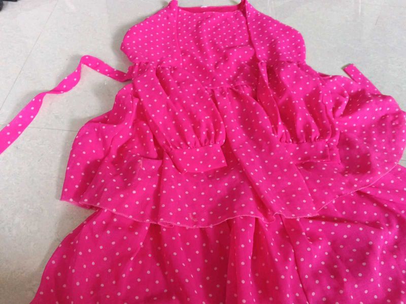 Cute Pink Polka Dot Dress