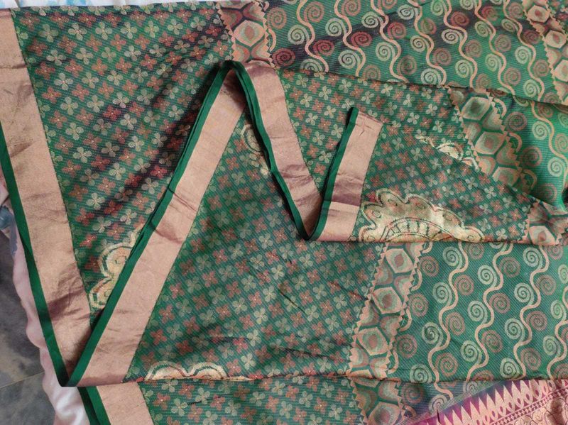 Elegant Green And Maroon Kanchipuram Silk Saree