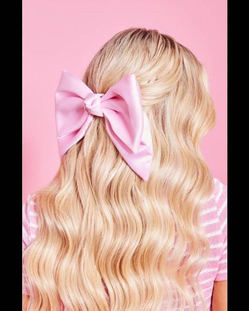 Baby Pink Bow Hair Clip
