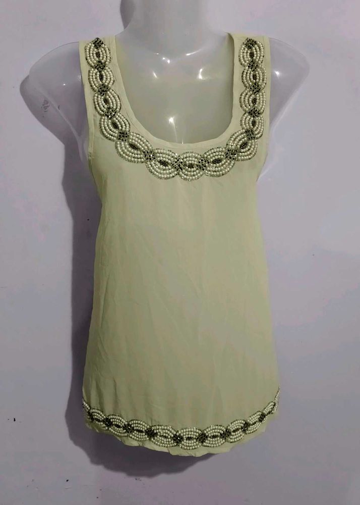Beaded Sleeveless Top