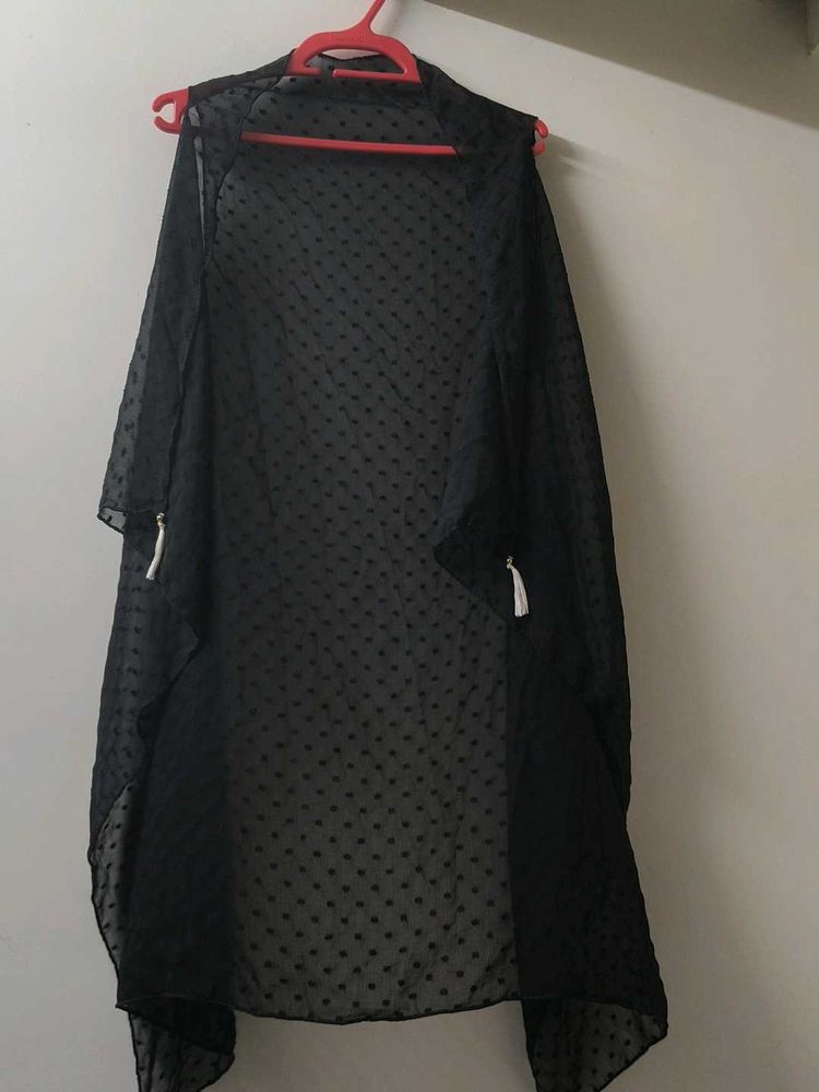 Stylish Black Sheer Shrug