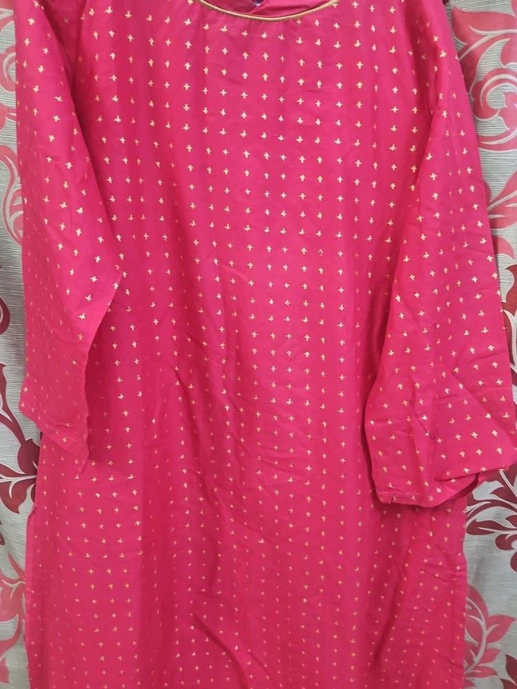 Pink Printed Kurta
