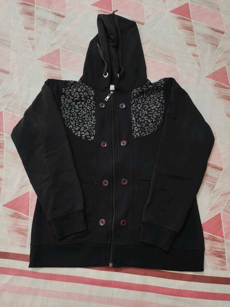Black Leopard Hoodie
