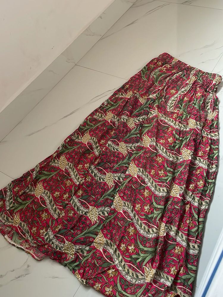 Floral Print Maxi Skirt