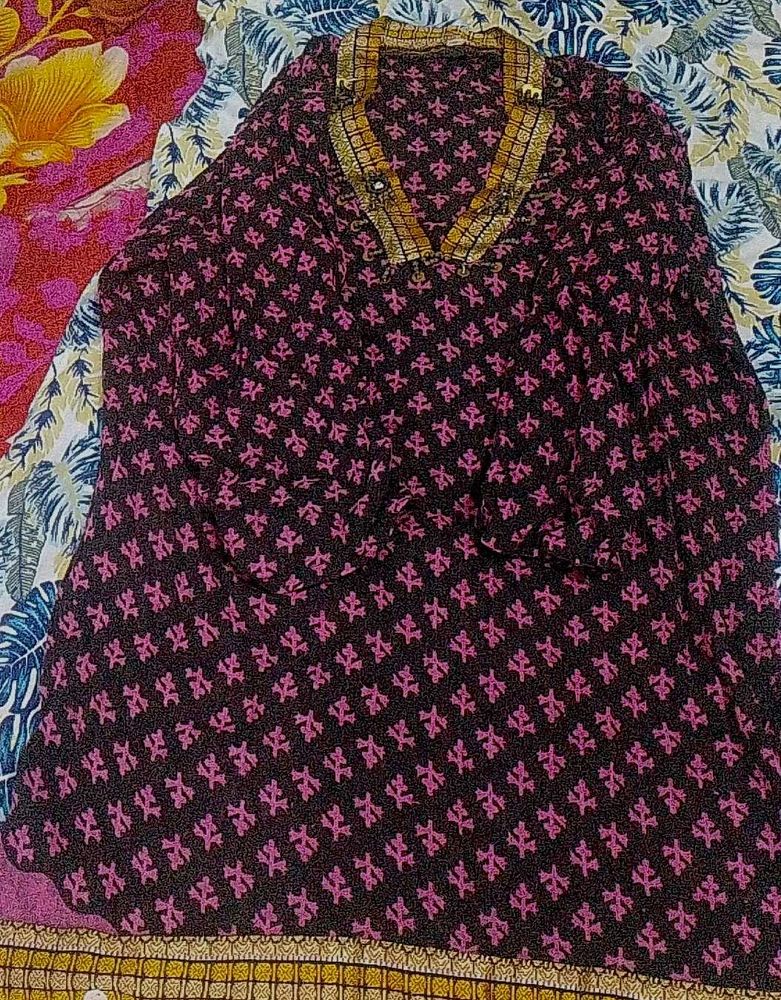 Vintage Print Tunic Top