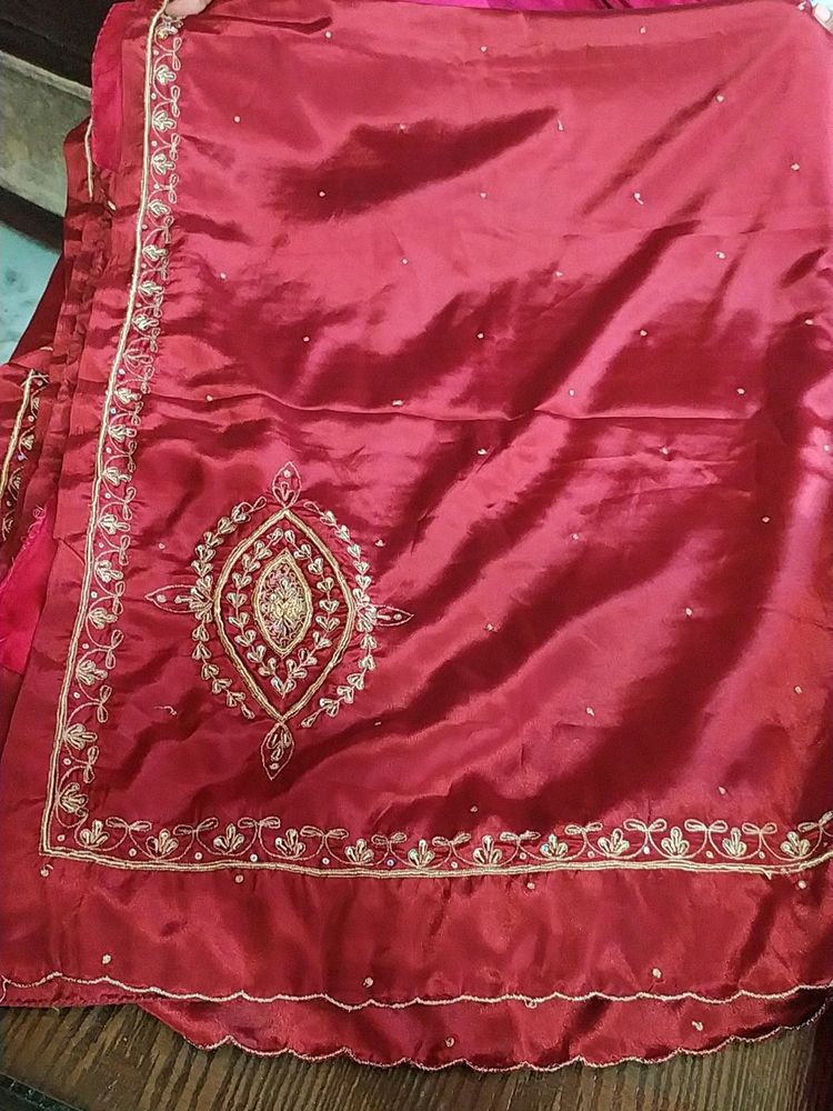 Partywear Silk Saree With Blouse (6.5 Mtr)