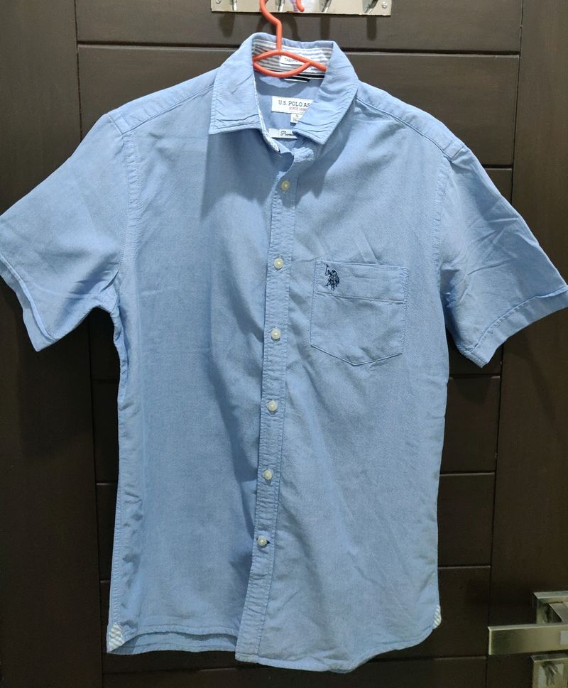U.S. Polo Sky Blue Shirt For Men.