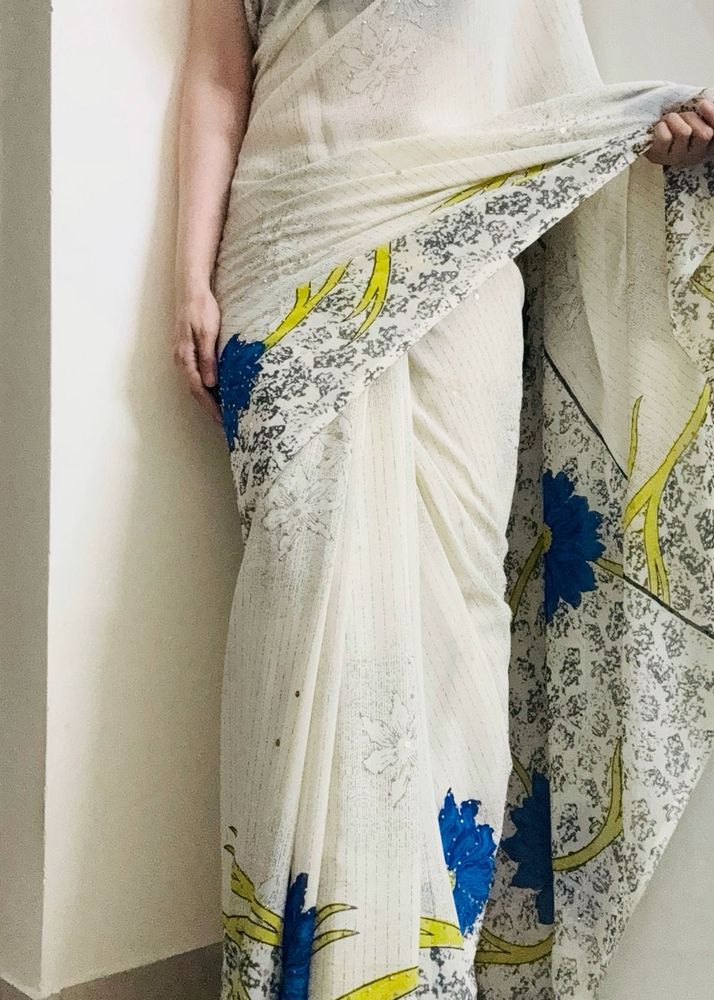Floral Print Saree