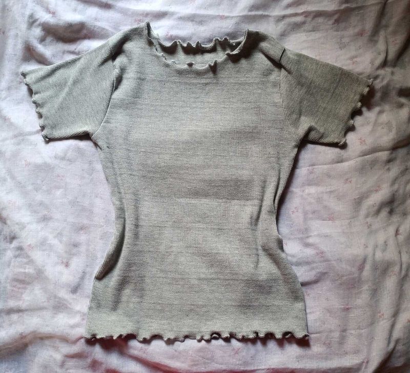 🩶 Grey Crop Top L 🩶