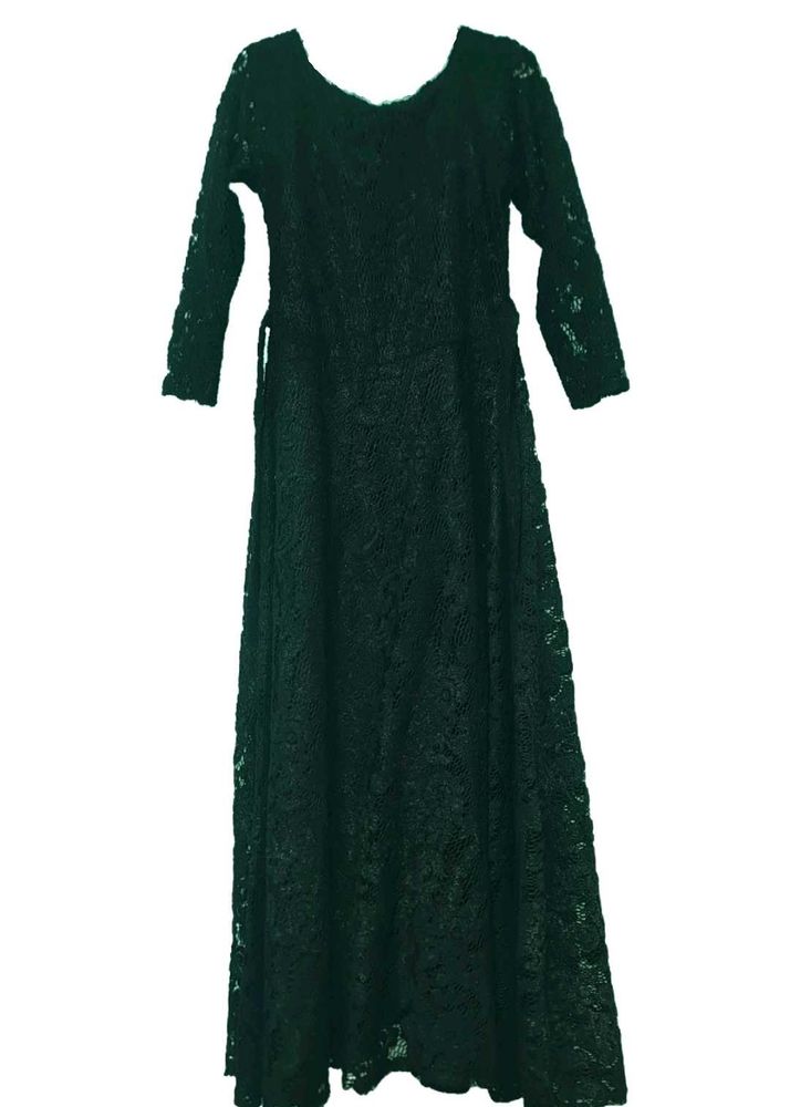 Elegant Goth Black Lace Gown 🖤!