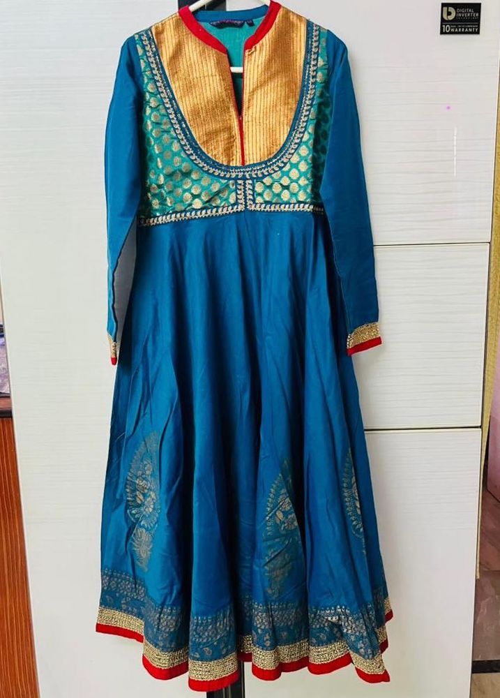 PANTALOONS Teal &amp; Gold Indian Dress
