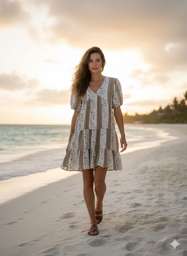 Floral Tiered Mini Dress