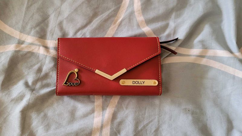 Solid Red Wallet Multipurpose