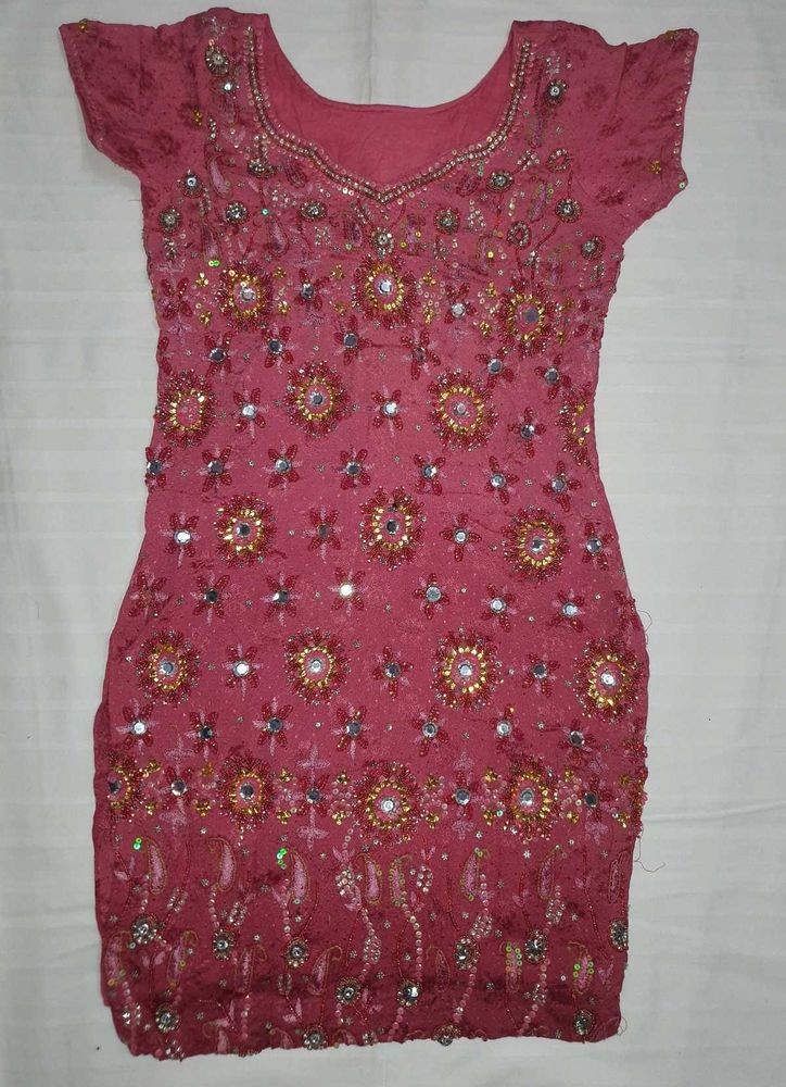 Y2k Embroidered Beaded Kurta